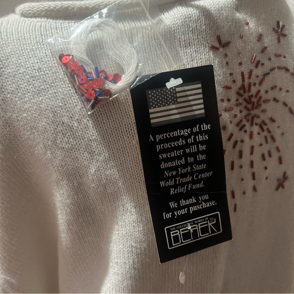 NWT BEREK American USA Olympics Flag July 4th Sweater Fireworks Large - Picture 5 of 6